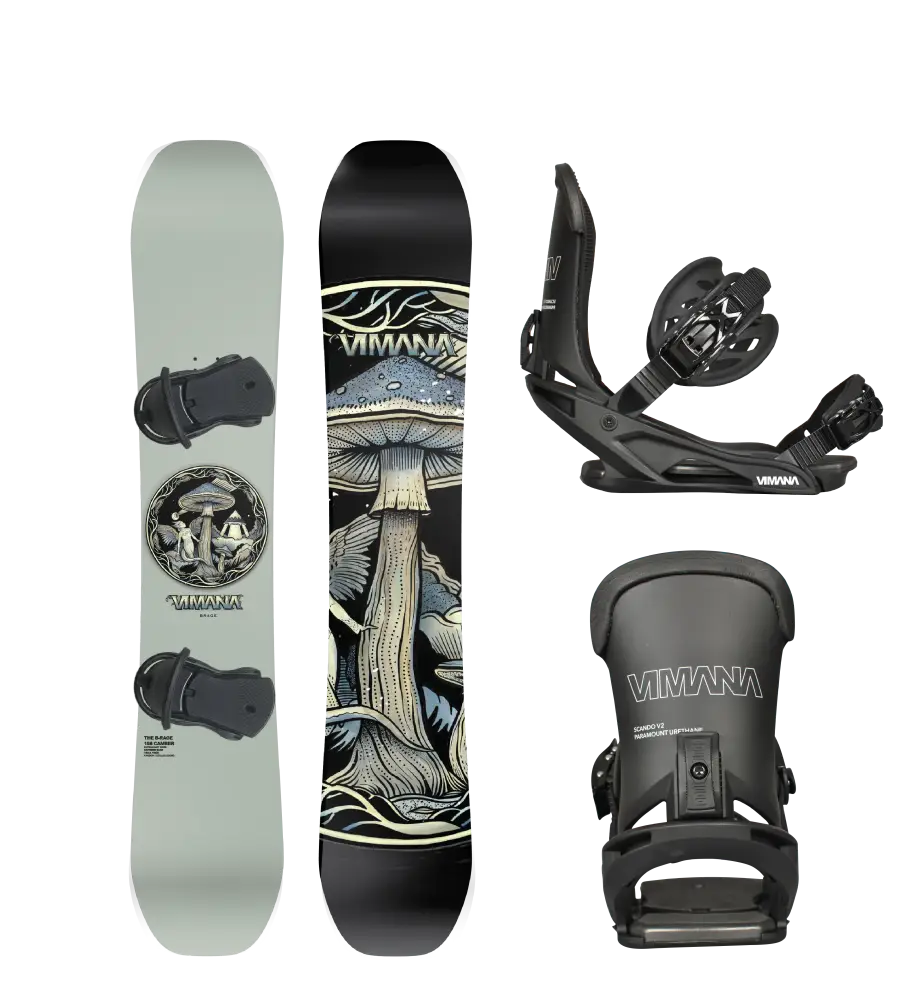 The B-Rage 2025 Pakketilbud Black / Small(36-39) 158 Snowboard